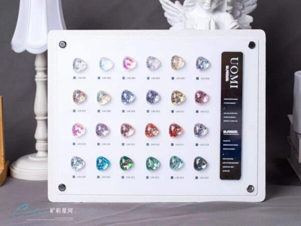 Uomi 24 Glitter Colour Set with Colour Card